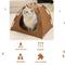Show in main carousel: Gapzer Teepee Bed Tent CaveFoldable Portable Cat House, 16 x 16 x 15-in, Brown slide 7 of 7