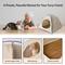 Show in main carousel: Gapzer Teepee Bed Tent CaveFoldable Portable Cat House, 16 x 16 x 15-in, Beige slide 5 of 8