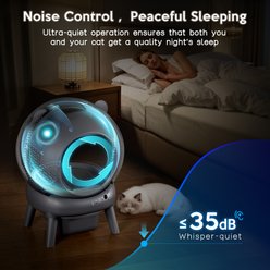 Vivirata Automatic Self Cleaning Multi Cat Litter Box with App Control, Odor, Noise Control, Dual Safety Sensors & 2 Roll Garbage Bags, Gray, 15-lb box slide 2 of 7