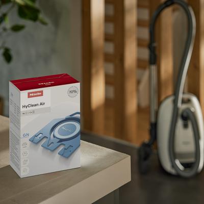Show full view: Miele HyClean Air 3D Efficiency GN Filter Bags, White with Blue Collar slide 3 of 3