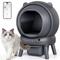 Show in main carousel: Vivirata Automatic Self Cleaning Multi Cat Litter Box with App Control, Odor, Noise Control, Dual Safety Sensors & 2 Roll Garbage Bags, Gray, 15-lb box slide 1 of 7