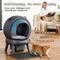 Show in main carousel: Vivirata Automatic Self Cleaning Multi Cat Litter Box with App Control, Odor, Noise Control, Dual Safety Sensors & 2 Roll Garbage Bags, Gray, 15-lb box slide 2 of 7