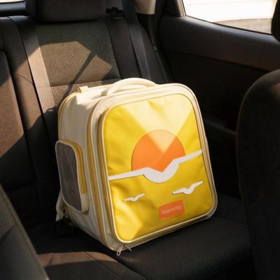 Show full view: Happy & Polly Deluxe Expandable Carrier Backpack with Dual Mesh Pop-Out Sides for Small Dogs & Cats slide 3 of 9