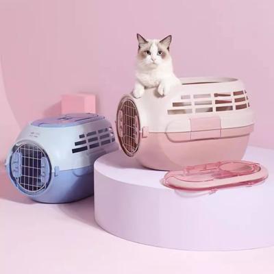 Show full view: Happy & Polly Kennel-Style Carrier Bag with Ventilated Rigid Frame for Small Dogs & Cats, Pink slide 3 of 9