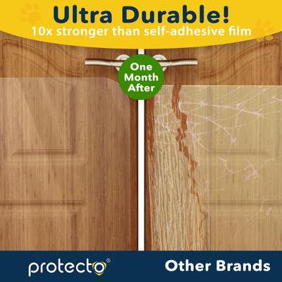 Show full view: Protecto Clear Durable Door Scratch Protector for Dog, 22 x 4-in, 2 count slide 3 of 9
