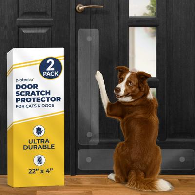 Show full view: Protecto Clear Durable Door Scratch Protector for Dog, 22 x 4-in, 2 count slide 1 of 9