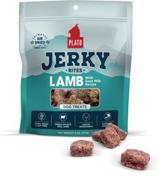 Plato Lamb with Goat Milk Grain-Free Jerky Dog Bites, 6-oz bag