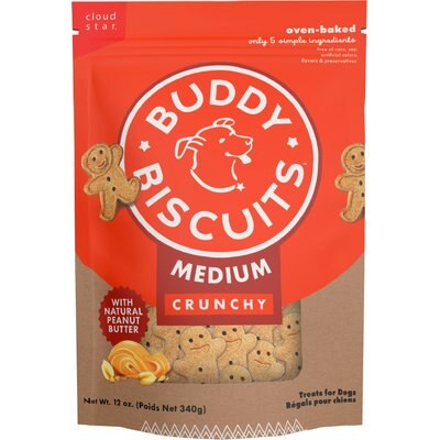 Buddy Biscuits Buddy Biscuits Peanut Butter Medium Crunchy Dog Treats, 12-oz bag