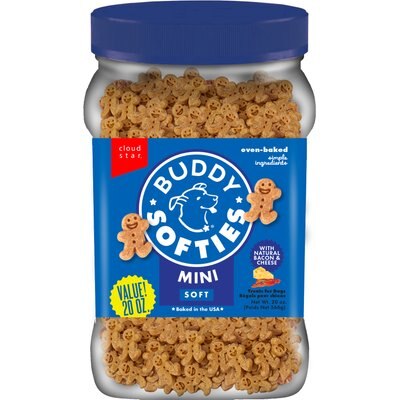 Buddy Biscuits Buddy Biscuits Softies with Bacon & Cheese Soft & Chewy Dog Treats, 20-oz jar