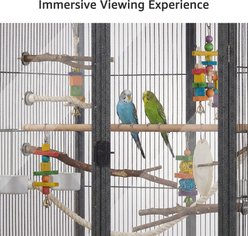 Unipaws Rolling Bird Cage with See-Through Doors, Deep Grey, 65-in slide 2 of 8