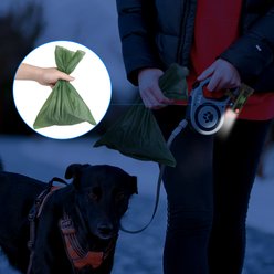 Pet Fit For Life Leash Attachment Dog Poop Bag Dispenser with Rechargeable Flaslight & Bags, Medium slide 2 of 6