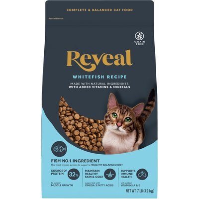 Reveal Reveal Natural Complete & Balanced Grain-Free Whitefish Recipe Dry Cat Food, 7-lb bag