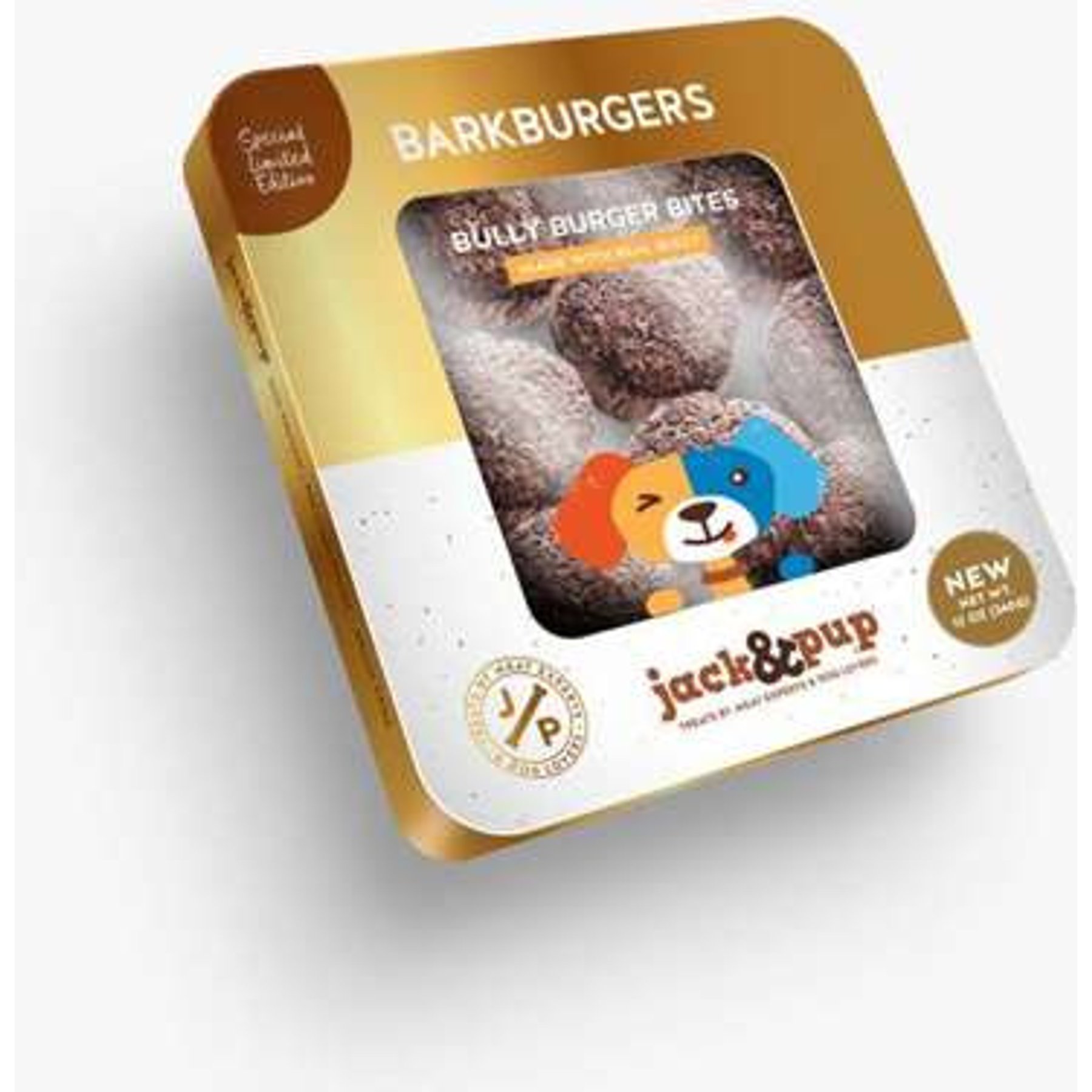 Jack & Pup Bark Burgers Bully Bites Grain-Free Natural Dog Chew Treats, 12-oz gift tin