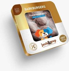 Jack & Pup Bark Burgers Ham Bites Grain-Free Natural Dog Chew Treats, 12-oz gift tin