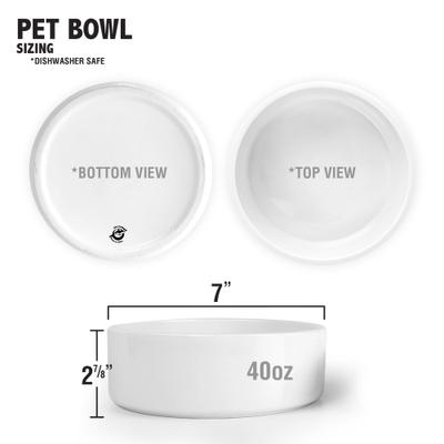 Show full view: PGS If You Can Read This Name with Dog Bone Small Pet Bowl, Brown/White, 7 x 2 7/8-in slide 3 of 3