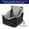 Show in main carousel: Invenho Memory Foam Dog Car Seat Booster with Travel Storage Pocket & Washable Removable Cover, Grey, 19 x 18 x 18.5-in slide 5 of 7