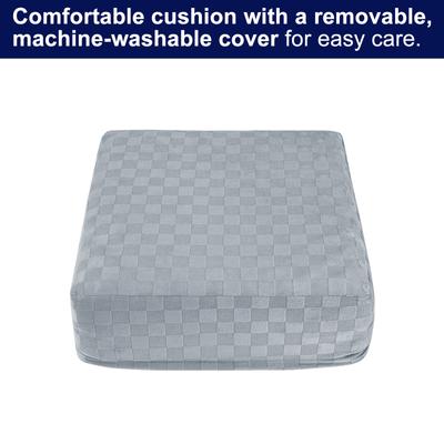 Show full view: Invenho Memory Foam Dog Car Seat Booster with Travel Storage Pocket & Washable Removable Cover, Grey, 19 x 18 x 18.5-in slide 6 of 7