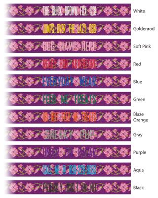 Show full view: LupinePet Personalized Nature Inspired Original Design Rose Garden Martingale Dog Collar, Large: 15 to 22 in, 1-in wide slide 2 of 8