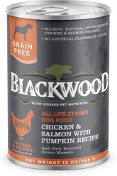 Blackwood Chicken & Salmon with Pumpkin Grain-Free Adult Canned Dog Food, 13-oz, case of 12