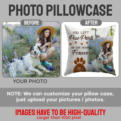 Show full view: Kanata On Demand Personalized Photo Pillow with Removable Cover, 20 x 20-in slide 3 of 5