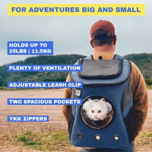 Travel Cat Fat Cat Airline Approved Bubble Backpack Cat Carrier, Navy