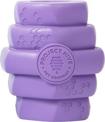 Project Hive Pet Company Hive Calming Lavender Scented Tough Chew Dog Toy, Purple, Small: 2.5 x 2.2 x 2.3-in