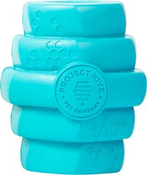 Project Hive Pet Company Hive Soothing Vanilla Scented Tough Chew Dog Toy, Blue, Small: 2.5 x 2.2 x 2.3-in
