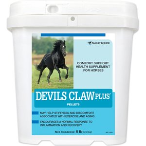 SmartEquine Devil's Claw Plus Pellets Supplement for Horses, 5-lb pail