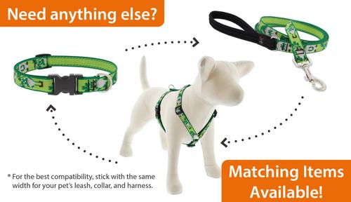Show full view: LupinePet St. Patricks Day Adjustable Dog Harness, Lucky Gnomes, Small: 12 to 20-in chest, 3/4-in wide slide 5 of 6