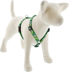 LupinePet St. Patricks Day Adjustable Dog Harness, Lucky Gnomes, Small: 12 to 20-in chest, 3/4-in wide