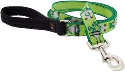 LupinePet St. Patricks Day Padded Handle Nylon Standard Dog Leash, Lucky Gnomes, Regular: 4-ft long, 1-in wide