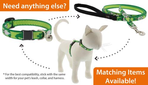 Show full view: LupinePet St. Patricks Day Adjustable H-Style Cat Harness, Lucky Gnomes, 12 to 20-in chest, 1/2-in wide slide 5 of 6