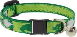 LupinePet St. Patricks Day Adjustable Breakaway Buckle Safety Nylon Cat Collar with Bell, Lucky Gnomes, 8 to 12-in neck, 1/2-in wide