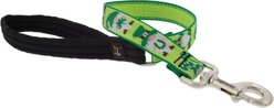 LupinePet St. Patricks Day Padded Handle Nylon Standard Dog Leash, Lucky Gnomes, Short: 2-ft long, 1-in wide