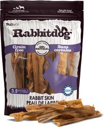 Palz&Co Rabbitdog Rabbit Skin Dog Chews, 3.5-oz bag