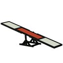 PawHut Wooden Weather Resistant Dog Agility Seesaw for Training & Exercise, Black, 70.75 x 11.75 x 11.75-in