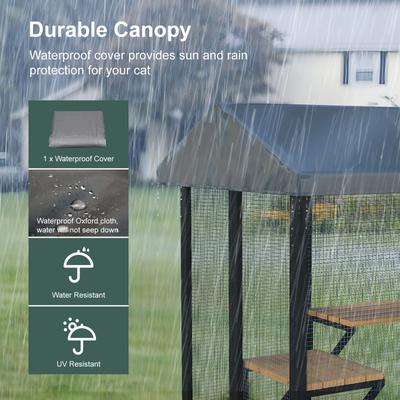 Show full view: TIMHAKA 72-in Catio Outdoor Cat Enclosure, Black & Yellow slide 5 of 7