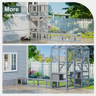 Show full view: TIMHAKA Catio Outdoor Cat Enclosure, Grey slide 6 of 7