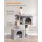 Show in main carousel: FEANDREA 39.8-in Heavy-Duty Plush Cat Tree Tower & Condo with Large Perch, 2 Cat Caves & Scratching Post, X-Large, Light Gray slide 4 of 9