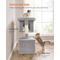 Show in main carousel: FEANDREA 39.8-in Heavy-Duty Plush Cat Tree Tower & Condo with Large Perch, 2 Cat Caves & Scratching Post, X-Large, Light Gray slide 9 of 9