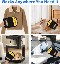 Pet Fit For Life Dog Hair Removal Glove, Black, Medium, 2 count slide 2 of 6