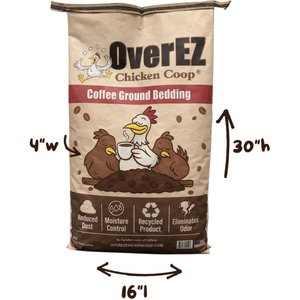 OverEZ Coffee Ground Chicken Bedding, 30-lb