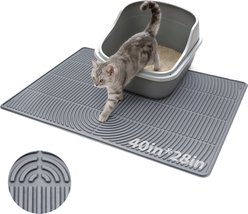 Mora Pets Hassle-Free Silicone Multi Cat Litter Mat, 40 x 28-in