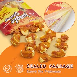 Jungle Calling Skinless Chicken & Apple Wraps Gluten & Grain-Free Soft & Chewy Dog Treats, 10.6-oz bag slide 2 of 8