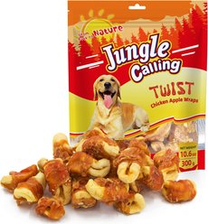 Jungle Calling Skinless Chicken & Apple Wraps Gluten & Grain-Free Soft & Chewy Dog Treats, 10.6-oz bag