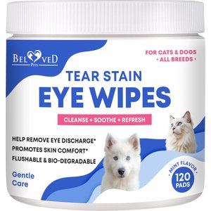 Beloved Pets Tear Stain Dog & Cat Eye Wipes, 10-oz jar