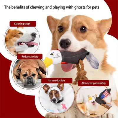 Show full view: FUUFOME Eagle Squeaky Plush Dog Toy slide 4 of 6