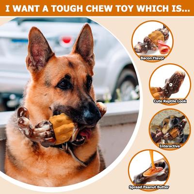 Show full view: FUUFOME Durable Bacon-Flavored Dog Chew Toy slide 2 of 9