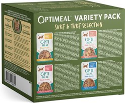 Optimeal Grain-Free Variety Pack Surf & Turf Selection Chicken, Salmon, Tuna & Mackerel Wet Cat Food, 3-oz pouch, case of 12 slide 2 of 5