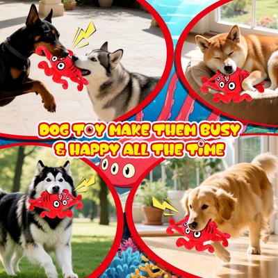 Show full view: FUUFOME Octopus Squeaky Plush Dog Toy slide 5 of 8